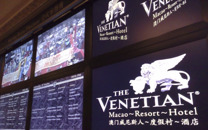 Venetian Macao digital signage system